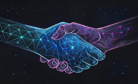 Zwei Hände greifen ineinander