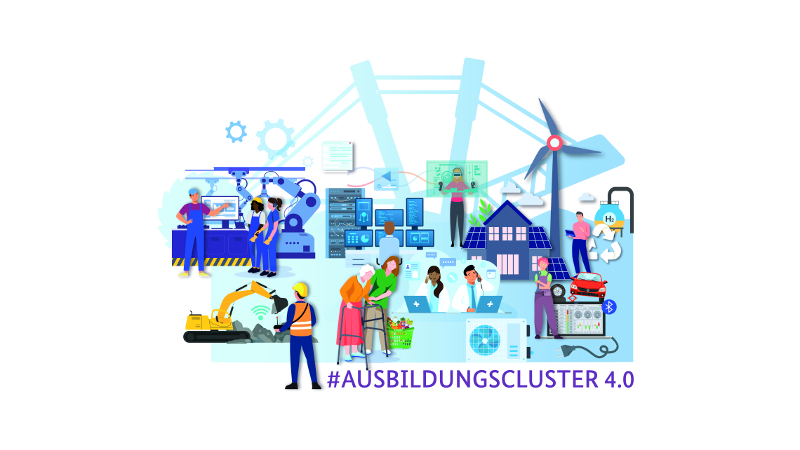 Key Visual Ausbildungscluster 4.0 in den Braunkohleregionen
