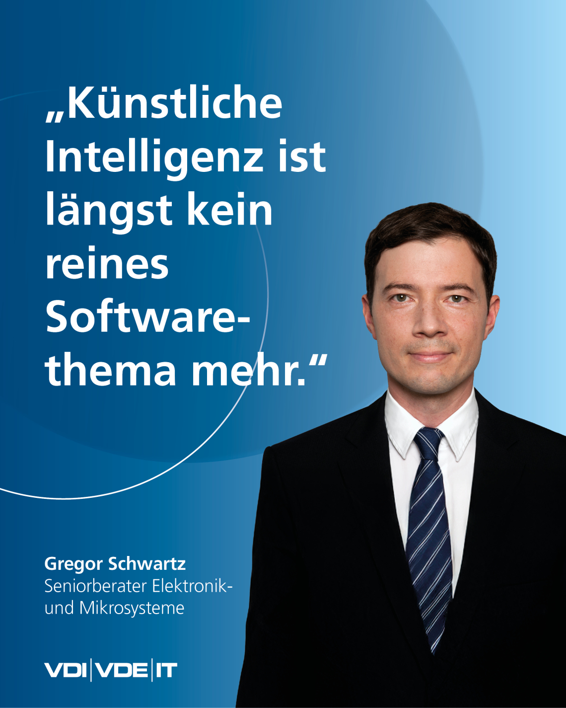 Ein Mann und ein Zitat: "Künstliche Intelligenz ist längst kein reines Softwarethema mehr."