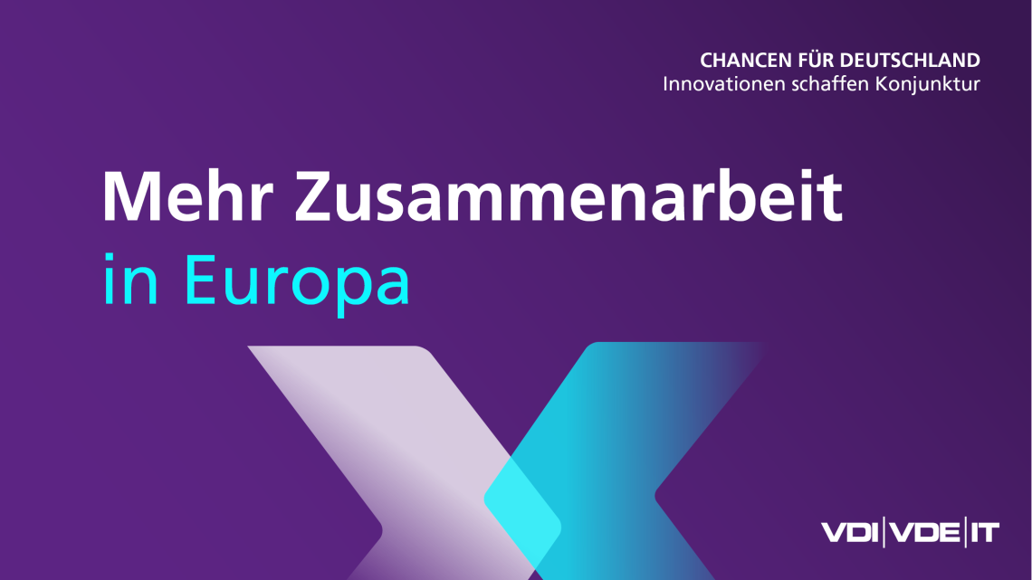 Text im Bild: Mehr Zusammenarbeit in Europa