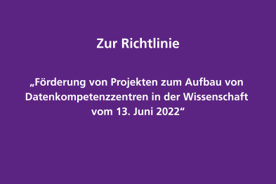 Titel Richtlinie Datenkompetenzzentren